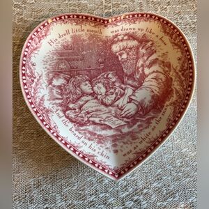 Nobel Excellence heart shaped plate Christmas RETIRED. NEW